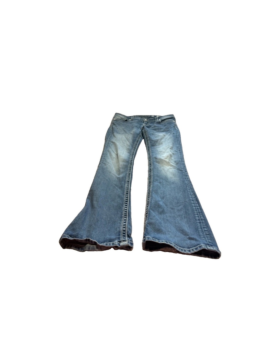 Miss Me Women’s Medium Wash Rhinestone Bootcut Jeans! Sz 32 38x33